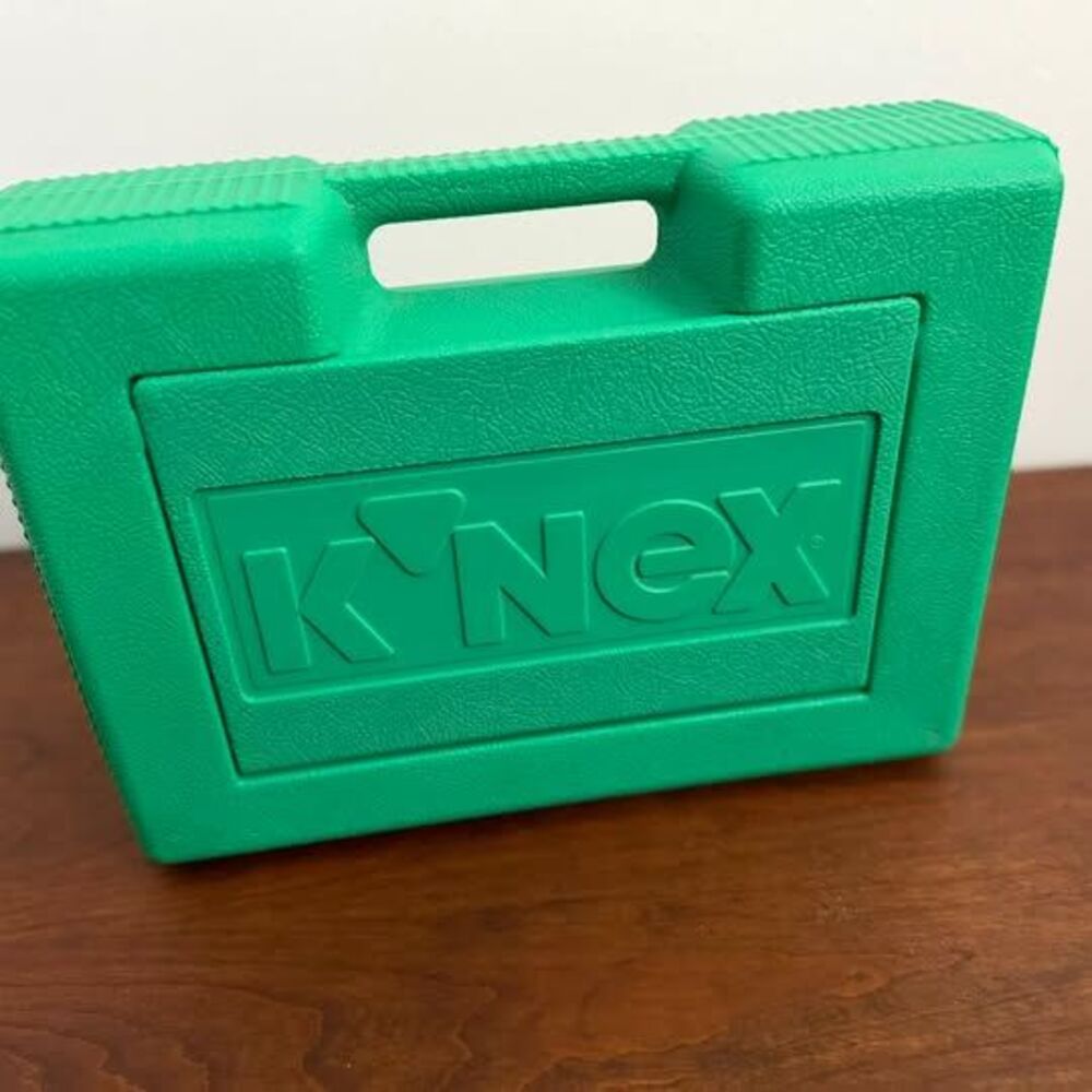 K'NEX Green Plastic Storage Case with pieces~1997